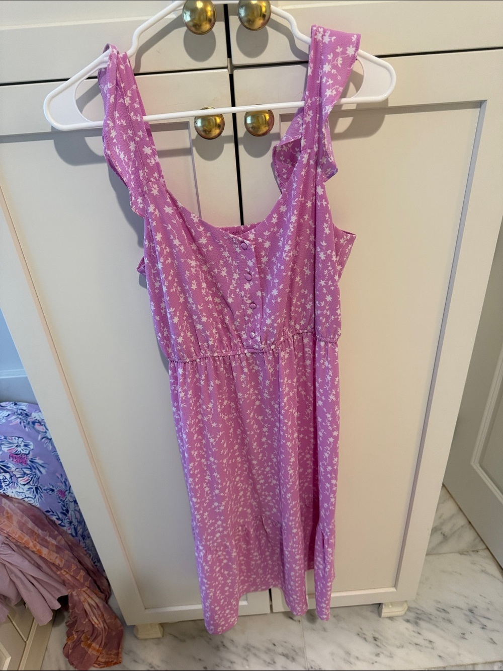 BB Dakota Lavender Floral Midi Dress